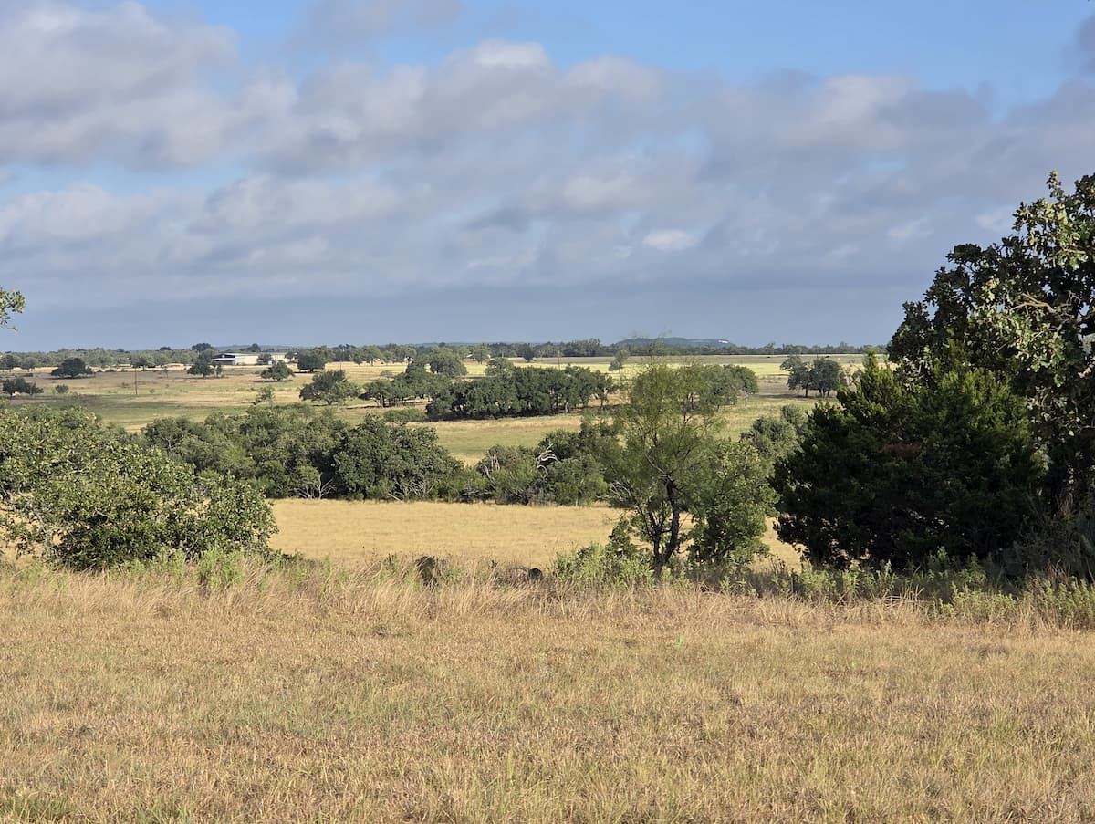 Panoramic Hill Country view from the back patio